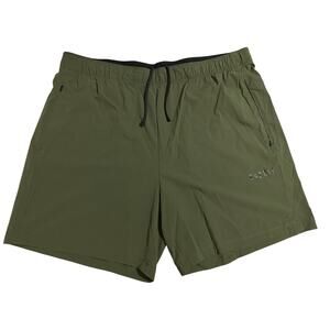 NoBull Shorts Mens Size XL Green Lightweight Stretch Training Active